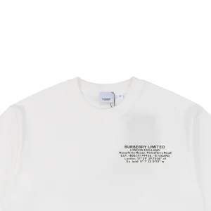 BBry Geocoordinates Rubber Print T-shirt White