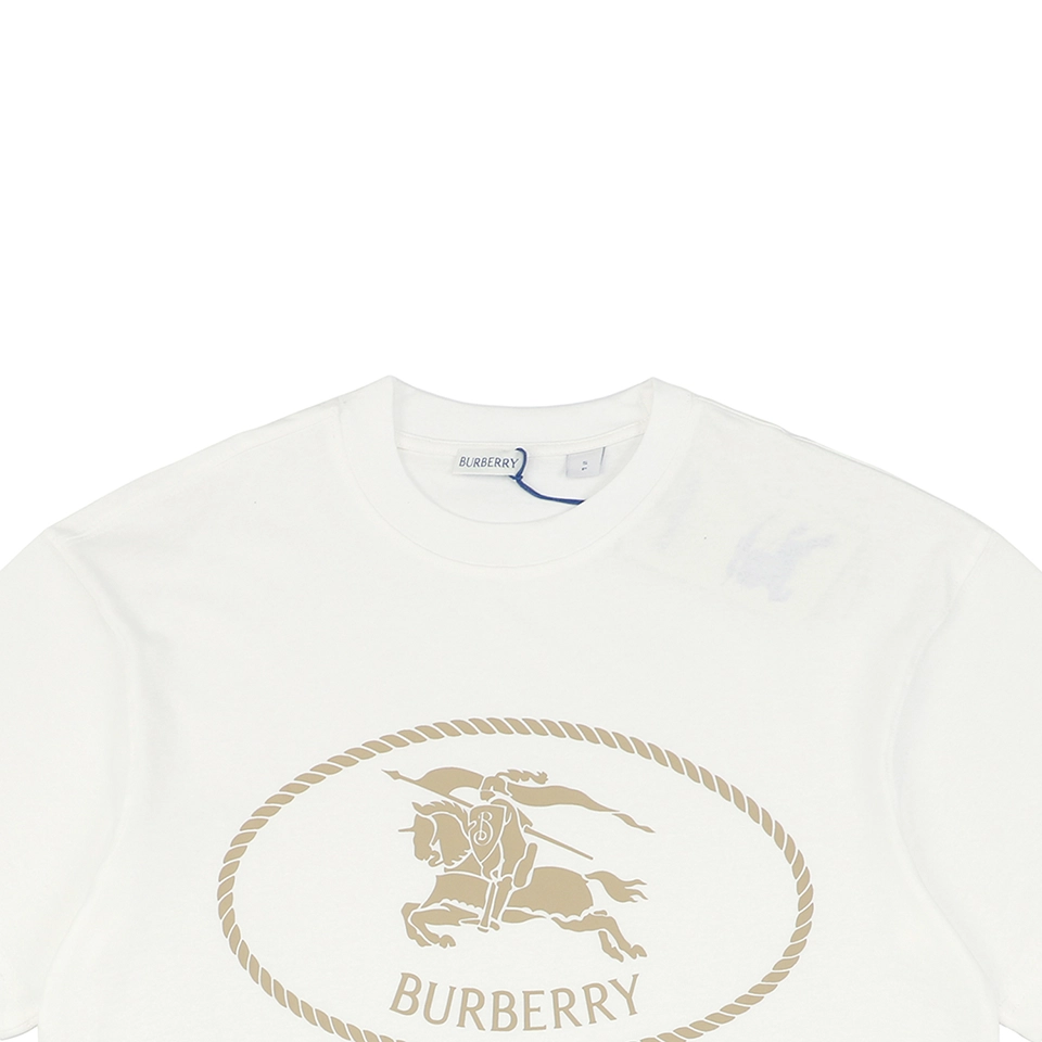 BBry Rope Equestrian Knight Thick Print T-shirt White