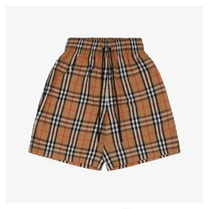 BBrry Nova Check Khaki Drawstring Shorts