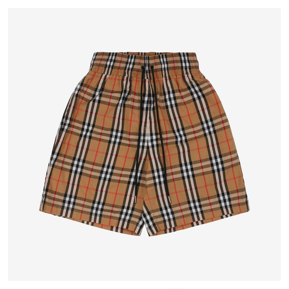 BBrry Nova Check Khaki Drawstring Shorts