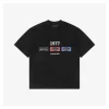 Fear of God Essentials 1977 Multi-Logo Print T-shirt (Black/White)