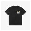 F Colorful FF Monster Eyes Flocked T-shirt (Black/White)