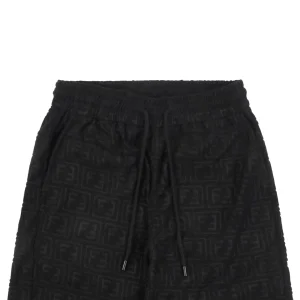 F Full-Print Jacquard Box Logo Shorts Black