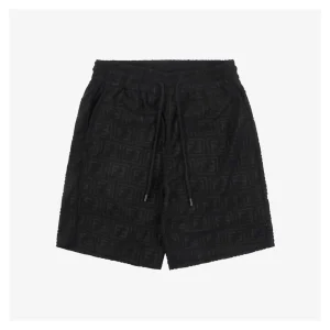 F Full-Print Jacquard Box Logo Shorts Black
