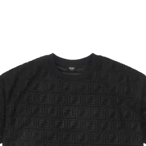 F Full-Print Jacquard Box Logo T-shirt Black