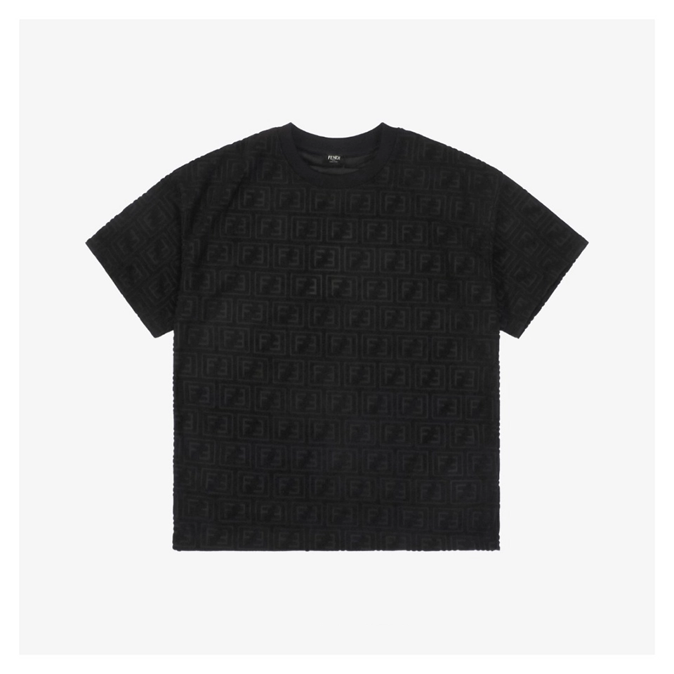 F Full-Print Jacquard Box Logo T-shirt