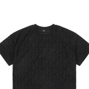 F Full-Print Jacquard Box Logo T-shirt Black