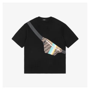 F Slanted Crossbody Bag Print T-shirt