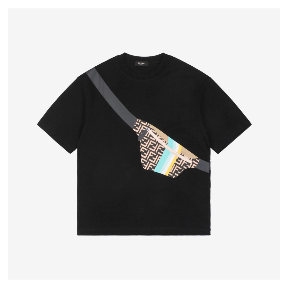 F Slanted Crossbody Bag Print T-shirt