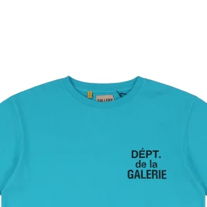 Gallery Dept Sky Blue & Black French Text Print T-shirt
