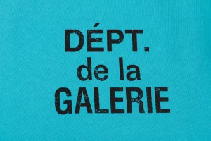 Gallery Dept Sky Blue & Black French Text Print T-shirt8.jpeg