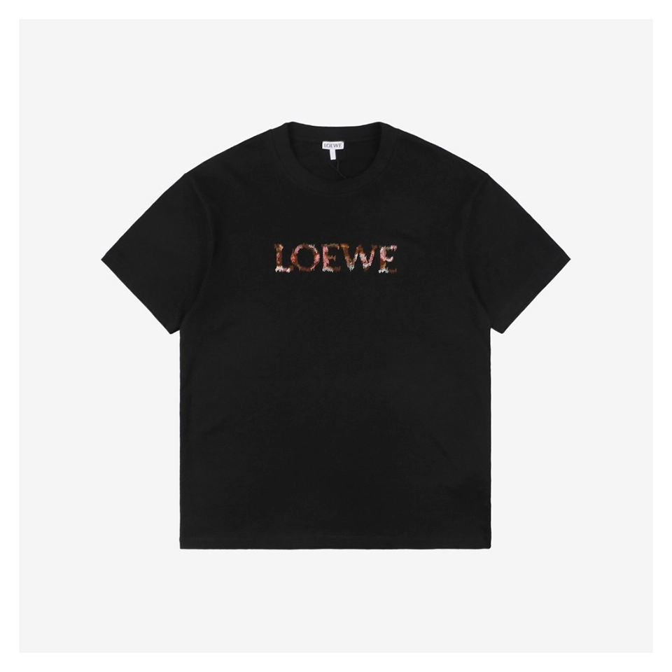L Gradient Logo Embroidered T-shirt
