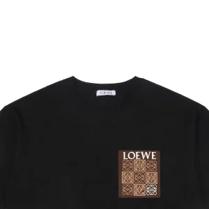 L Pocket Flower Logo Rubber Print T-shirt Black