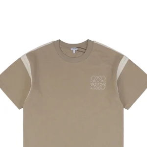 L Woven Floral Patch Embroidery T-shirt