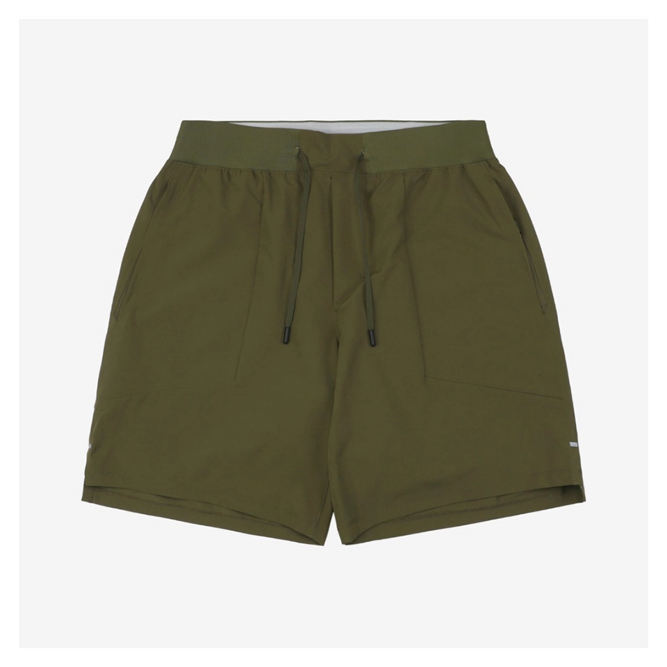 Lululemon Colorblock Waistband Drawstring Shorts Green