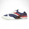 MM Gymnasium technical fabric and suede sneakers Baltic blue/burgundy