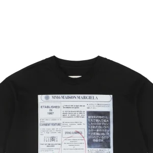 Maison Margiela Newspaper Print T-shirt Black