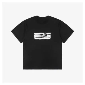Maison Margiela Smudged Number 6 Print T-shirt