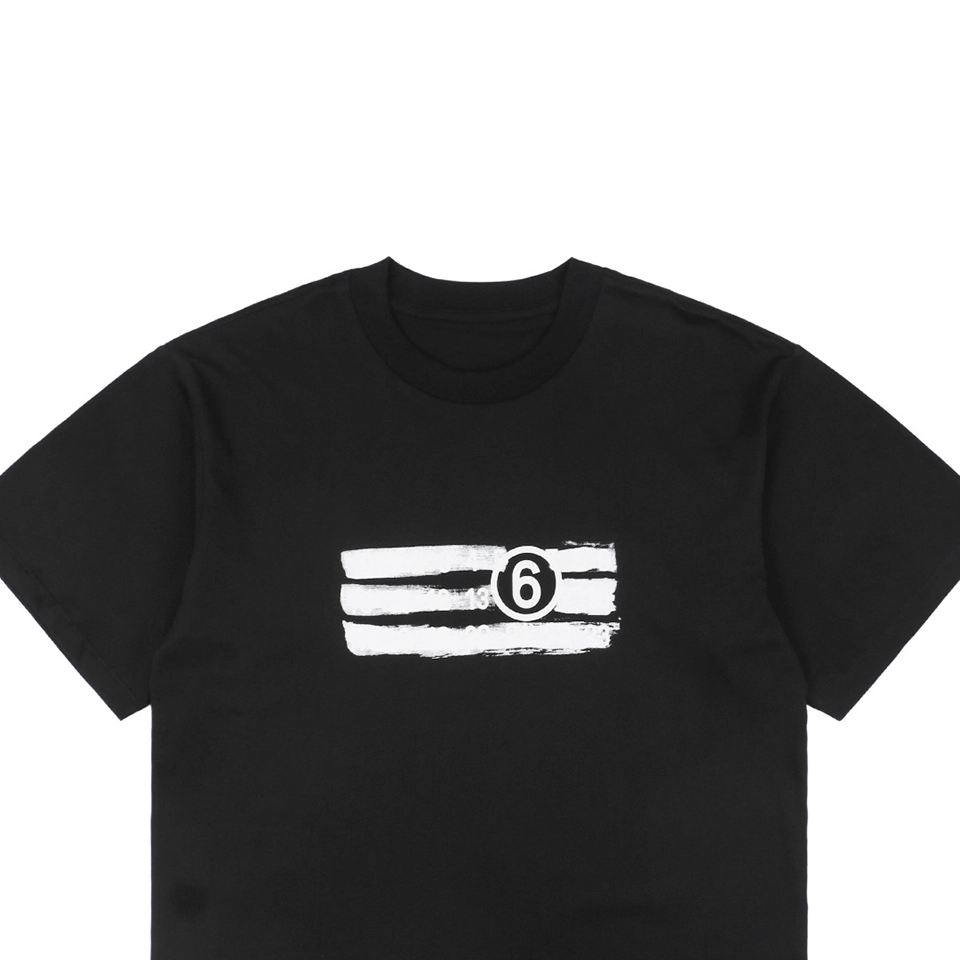 Maison Margiela Smudged Number 6 Print T-shirt