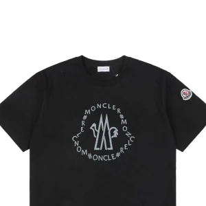 Mxxcler Front Crest Logo Print T-shirt Black