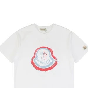 Mxxcler Hand-Painted Logo Graphic T-shirt White
