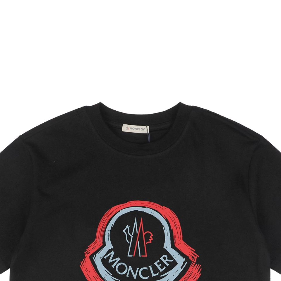 Mxxcler Hand-Painted Logo Graphic T-shirt Black