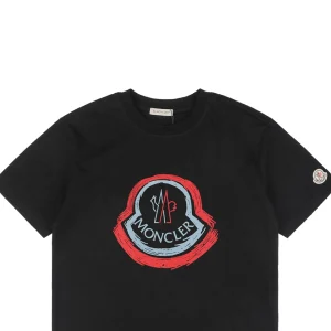 Mxxcler Hand-Painted Logo Graphic T-shirt Black