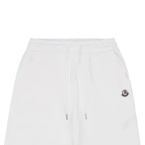 Mxxcler Logo Patch Back Pocket Stripe Shorts White