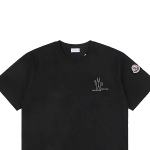 Mxxcler Rooster Lettering Rubber Print T-shirt Black