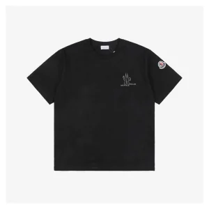 Mxxcler Rooster Lettering Rubber Print T-shirt Black