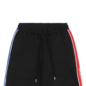 Mxxcler Side Stripe Logo Embroidered Shorts Black