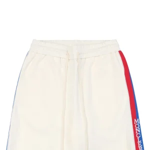 Mxxcler Side Stripe Logo Embroidered Shorts White