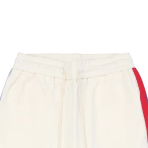 Mxxcler Side Stripe Logo Embroidered Shorts White