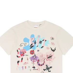 Saint Michael Cartoon Abstract Monster Print T-shirt