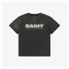Saint Michael Green Letter Print T-shirt