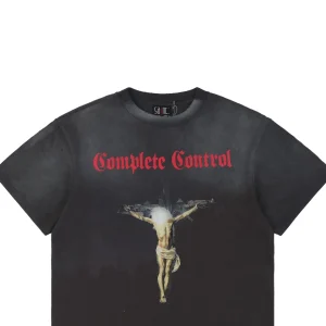 Saint Michael Jesus with Gun Cross Graphic T-shirt