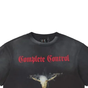 Saint Michael Jesus with Gun Cross Graphic T-shirt