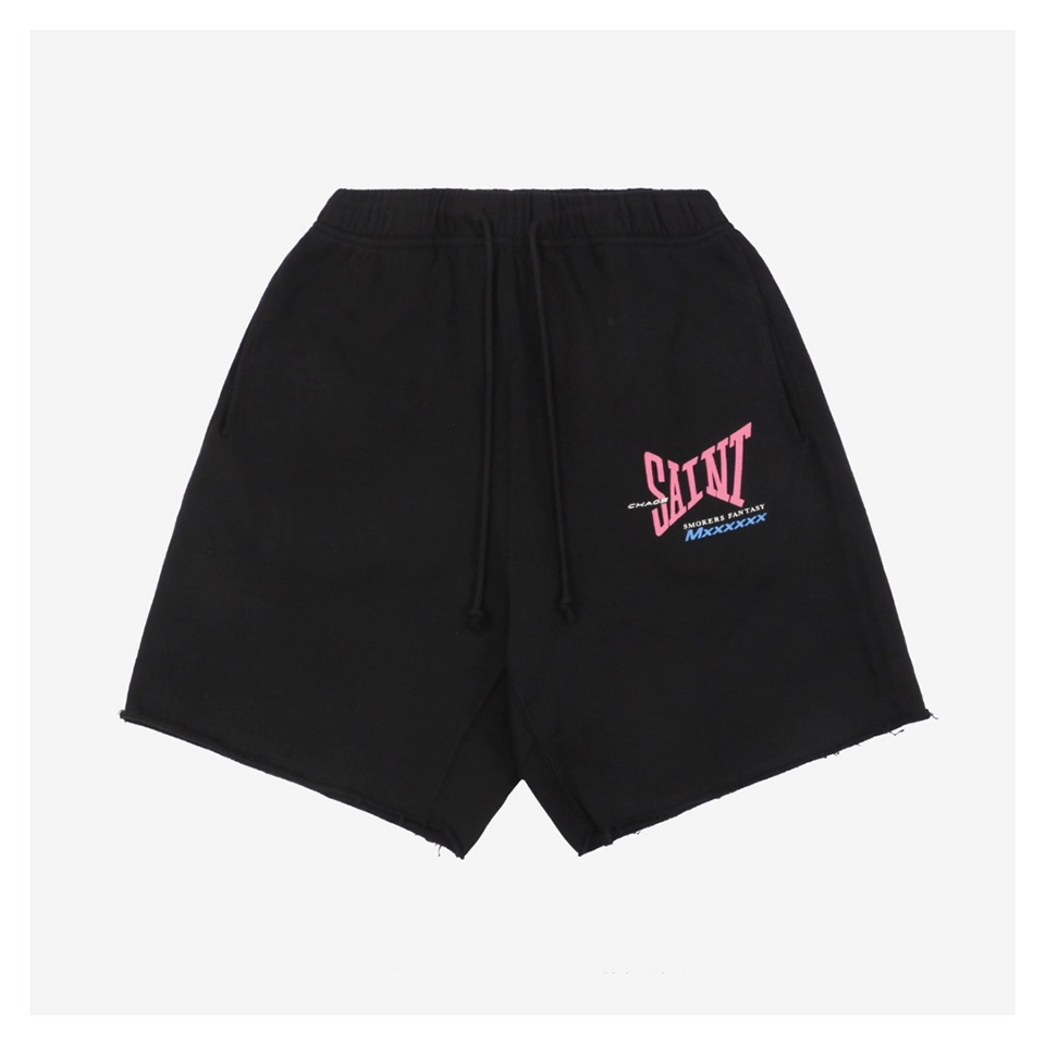 Saint Michael Ribon Saint Graphic Shorts