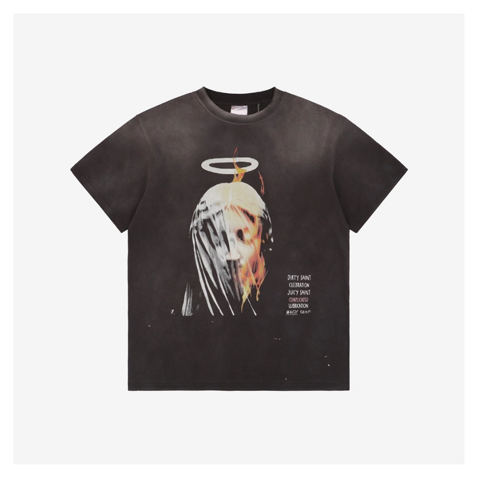 Saint Michael Veiled Angel & Madonna Print T-shirt