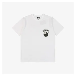 Stussy Mini Swoosh Black 8-Ball Print T-shirt