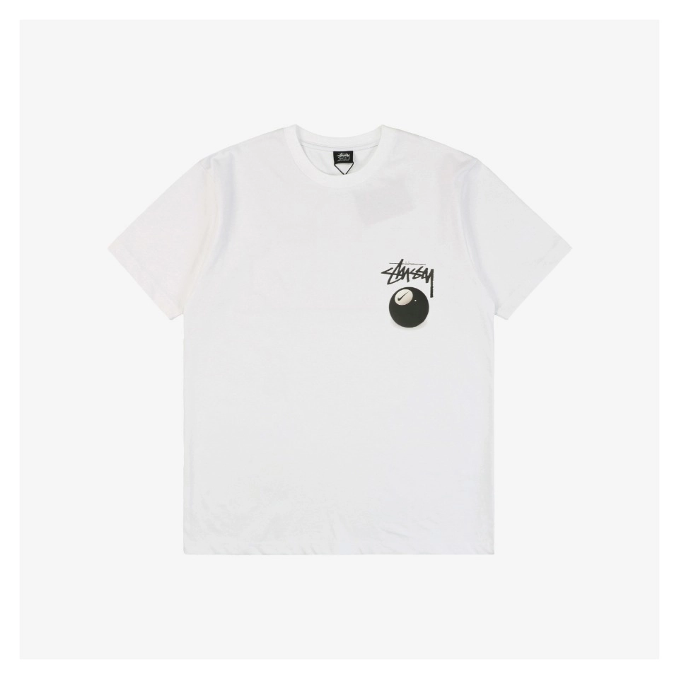 Stussy Mini Swoosh Black 8-Ball Print T-shirt