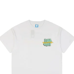 UNDEFEATED Ribbon Letter Print T-shirt White