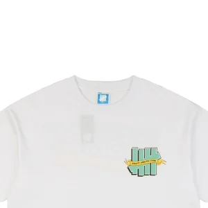 UNDEFEATED Ribbon Letter Print T-shirt White