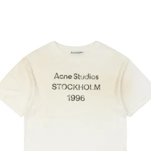 Acne Studios 1996 Stockholm Distressed Letter Print T-shirt White