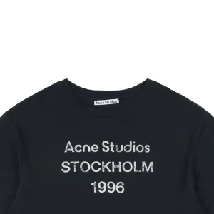 Acne Studios 1996 Stockholm Distressed Letter Print T-shirt Black