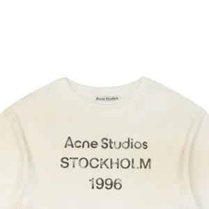 Acne Studios 1996 Stockholm Distressed Letter Print T-shirt White