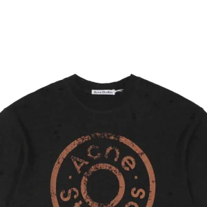 Acne Studios Circle Stamp Distressed T-shirt