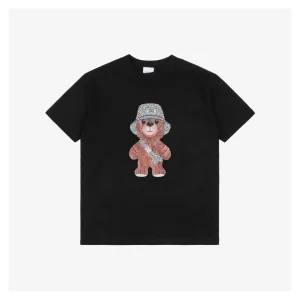 BBry Crossbody Bear Graphic Print T-shirt