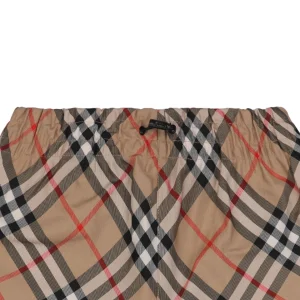 BBry Diagonal Check Knight Patch Shorts Brown