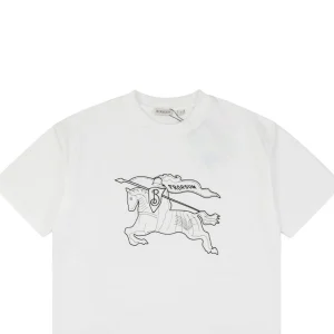 BBry Equestrian Knight Embroidery T-shirt White